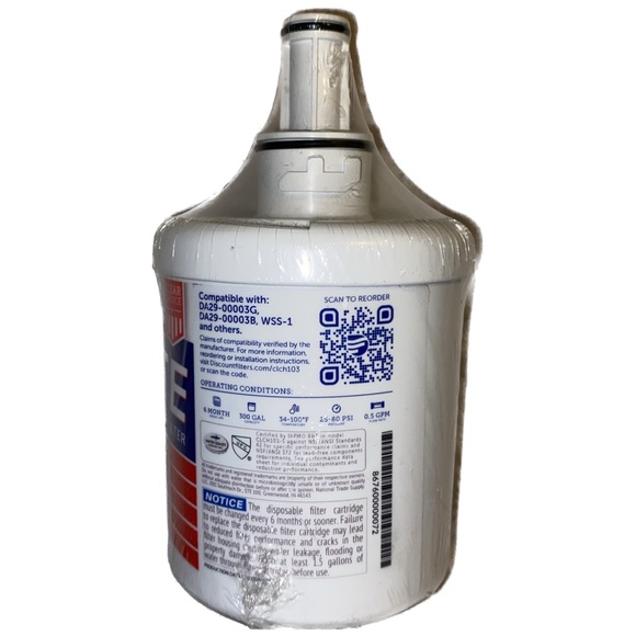 Clear Choice DA29-00003G Refrigerator Water Filter for Samsung, 1PC - Picture 2 of 2
